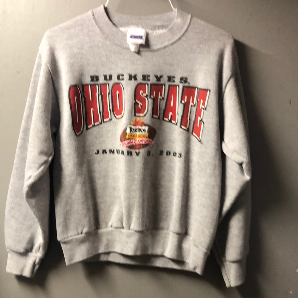 Youth OHIO STATE University Fiesta Bowl 2003 Sweatshirt, OSU Buckeyes size 10/12